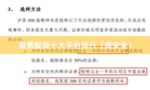 股票配资十大平台排行（规安全）
